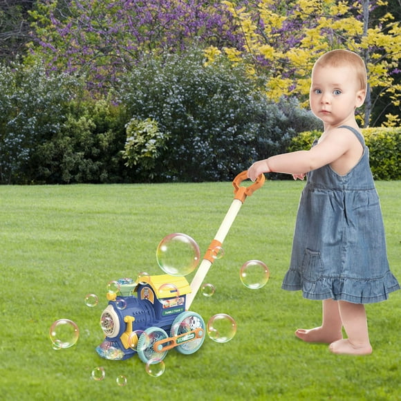LSLJS Bubble Machine Train Trolley, Children Bubble Machine, 3-6-Year-Old Children's Outdoor Bubble Machine Sound And, Locomotive Toys for Preschool Children60Ml