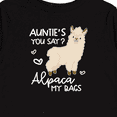 thumbnail image 4 of Inktastic Auntie's You Say Alpaca My Bags Boys or Girls Long Sleeve Toddler T-Shirt, 4 of 5