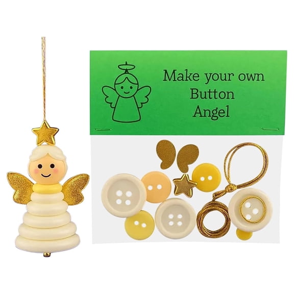 The Perfect Christmas Gift - DIY Button Ornament Craft Kits for Snowman, Santa & Angel (Sewing & Decor)