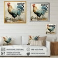 thumbnail image 4 of Designart "Wooden Rustic Rooster Peck IV" Animals Framed Wall Art Decor - Modern Red Chicken Entryway Framed Wall Art, 4 of 6