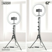 Bower Brand 16-inch White and RGB LED Ring Light Kit with Tripod; Black