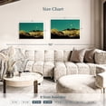 thumbnail image 4 of Elephant Stock Golden Mountain Range Wall Art - Horizontal Canvas Wall Art - Living Room Wall Decor - Nature Canvas - Black And Teal Decor - 36" x 24", 4 of 8