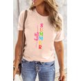 thumbnail image 2 of ABPHQTO Camiseta rosa de mujer Hello SUMMER Slim Fit de manga corta, 2 of 5