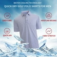 thumbnail image 3 of Damipow Mens Golf Shirt Short Sleeve Printed Performance Moisture Wicking Dry Fit Polo Shirts for Men, 3 of 5