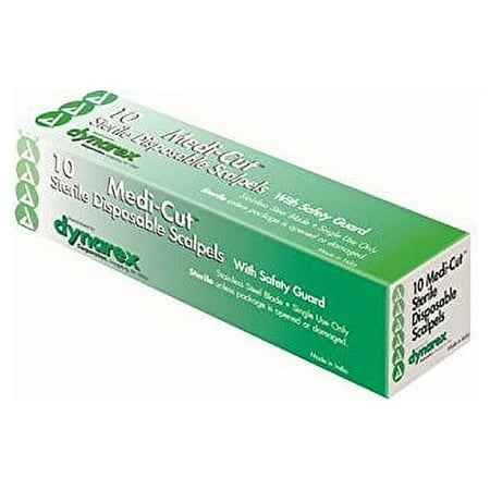 Scalpel #12 Disposable Generic Bx/10 w/Safety Guard