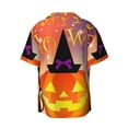 thumbnail image 2 of Fotbe Halloween print Short Sleeve Button Down Shirts for Men Casual Summer Beach Wrinkle Free Shirt-4X-Large, 2 of 7