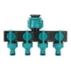 thumbnail image 2 of Divisor de agua de 4 vías, adaptador de riego para jardín, conector de manguera para riego de jardín, mantenimiento de césped, grifo europeo, 2 of 12