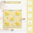 thumbnail image 2 of SKYSONIC Cute Yellow Duck Hearts Baby Muslin Washcloths Face Towel, Cartoon Burp Cloths Cotton Wipes 5 PCS Infant Wash Cloth for Newborn Boys Girls 12"x12", 2 of 7