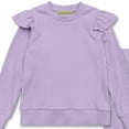 thumbnail image 3 of Millie Loves Lily Girls' Orchid Ribbed Top & Flared Legging Set, Toddler Girls, Size 2T (2-PCS), 3 of 5