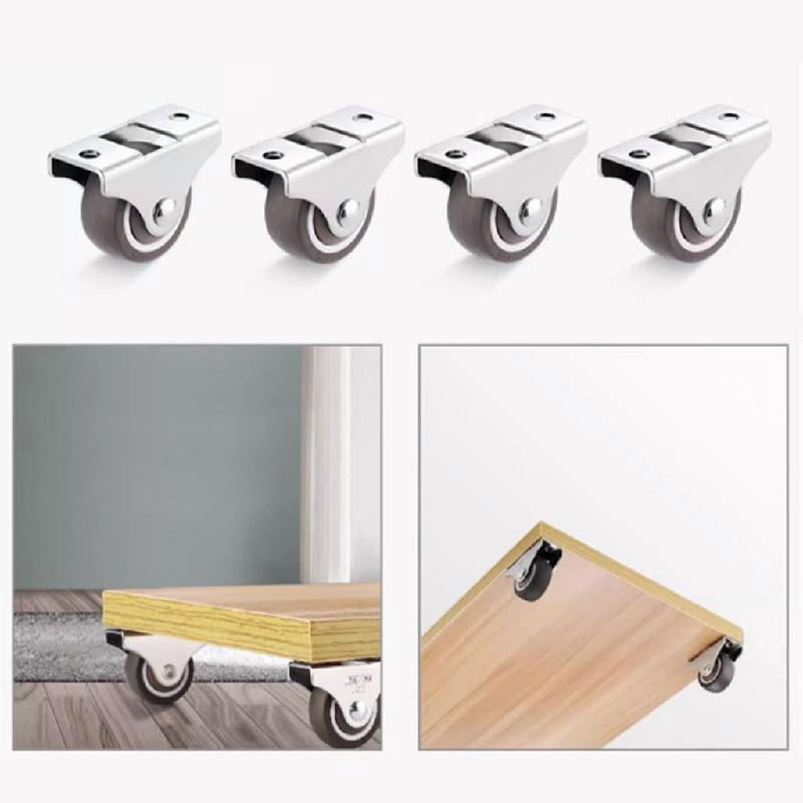 4pcs Small Furniture Casters Rubber Wheel Floor Protections for Easy Movement Of Small Furniture