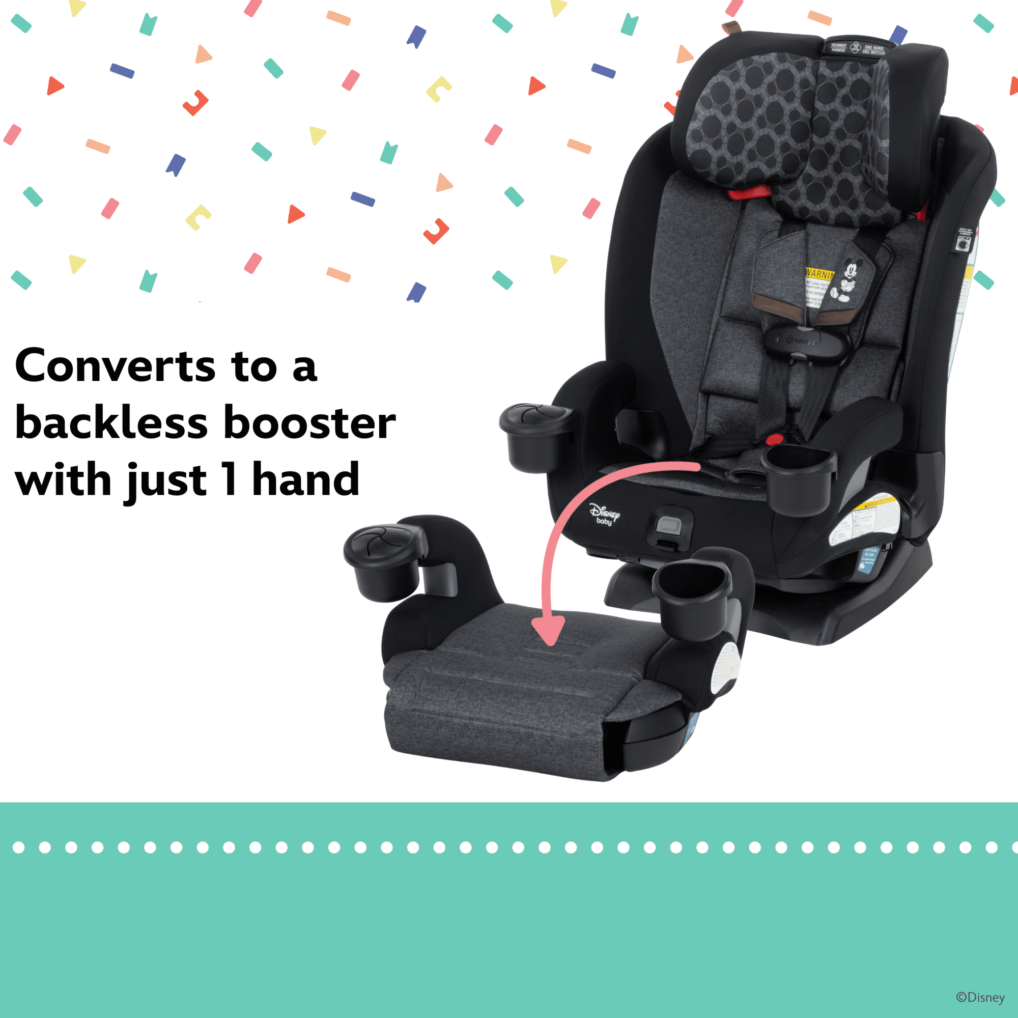 Disney Baby EverSlim 4-in-1 Convertible Car Seat