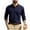 Navy, variant on Fengactive Men's Knit Long Sleeve Shirts Casual Dress Collared Sweater Pullover Button Down Golf Shirts