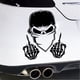 thumbnail image 4 of Auto Pegatina Esqueleto Cráneo Medio Dedos Malvado Reflectante Coche Pegatinas Ventanas Motocicleta Parachoques Portátil Decoración Impermeable Vinilo Adhesivo, 4 of 4