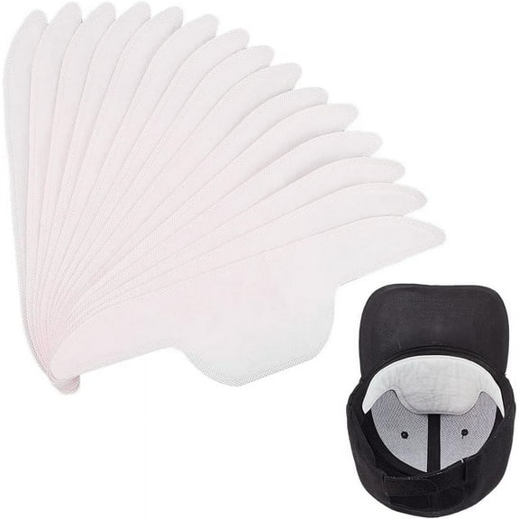 30 Pcs Hat Sweat Liner Pad Hat Absorbent Sweat Pads Golf Hat Sweat Protector Soft Collar Liners Pads Hat Sweatband