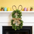 thumbnail image 6 of OAVQHLG3B 19.6 Inch Easter Bunny Wreath Spring Bunny Shaped Artificial Garland with Greenery Flower & Bow , Knot for Front Door Summer Spring Farmhouse Holiday, 6 of 6