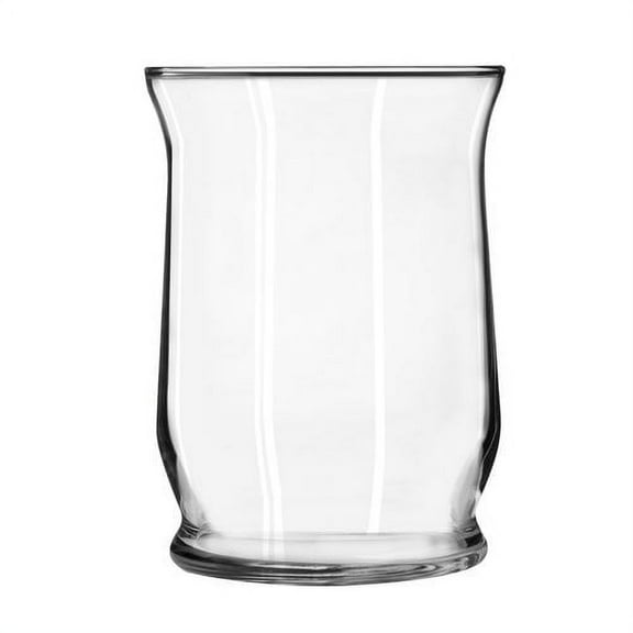 Libbey Clear Glass 8" Hurricane Floral Vase