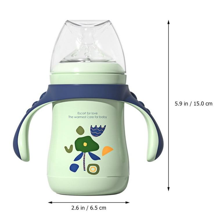 1pc Stainless Steel Baby Bottle Baby Milk Bottle Baby Feeding Bottle Green
