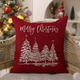thumbnail image 2 of Christmas Pillow Covers 18x18 Inch Set of 2 White Christmas Tree Merry Christmas Decorative Red Throw Pillows Winter Christmas Decor for Home Couch ST-007A18, 2 of 6