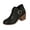 Black, variant on SKIYLEVZ Ankle Boots for Women Winter Boots Side Zip Chunky Booties Slip On Comfortable Casual Dressy Boots Faux Suede Ankle Boots Wide Width Available
