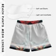 thumbnail image 3 of FORMRS Boys Swim Trunks Quick Dry Mesh Liner Boardshorts Sizes XS-XL, Red Abstract, 3 of 7