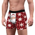 thumbnail image 5 of TAIAOJING Christmas Underwear for Men Mens Flat Slim Long Breathable Print Pants Casual Sports Boxers Underpants, 5 of 6