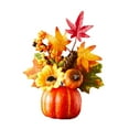 thumbnail image 4 of Pumpkin Maple Leaf Centerpiece Faux Foam Tabletop Harvest Decor for Kitchen Fireplace Autumn Scene, 4 of 9