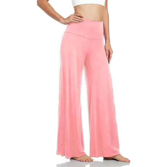 Gealkoca Soft Solid Color Pajama Pants for Women Wide Leg Comfortable Casual Lounge Yoga Pants Loose Sweatpants High Waisted Flowy Pants