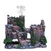 Sywqhk Tanque de peces artificiales de resina, castillo antiguo, ornamento de paisajismo, decoración de cueva de roca Sywqhk Para estrenar