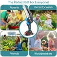 thumbnail image 4 of Qunler 6 inch & 4 inch Mini Chainsaw, 2-in-1 Cordless Power Chainsaws with 2 Rechargebale Battery, Electric Pruning Saw for Garden Outdoor Tree Trimming Branch Wood Cutting, 4 of 9