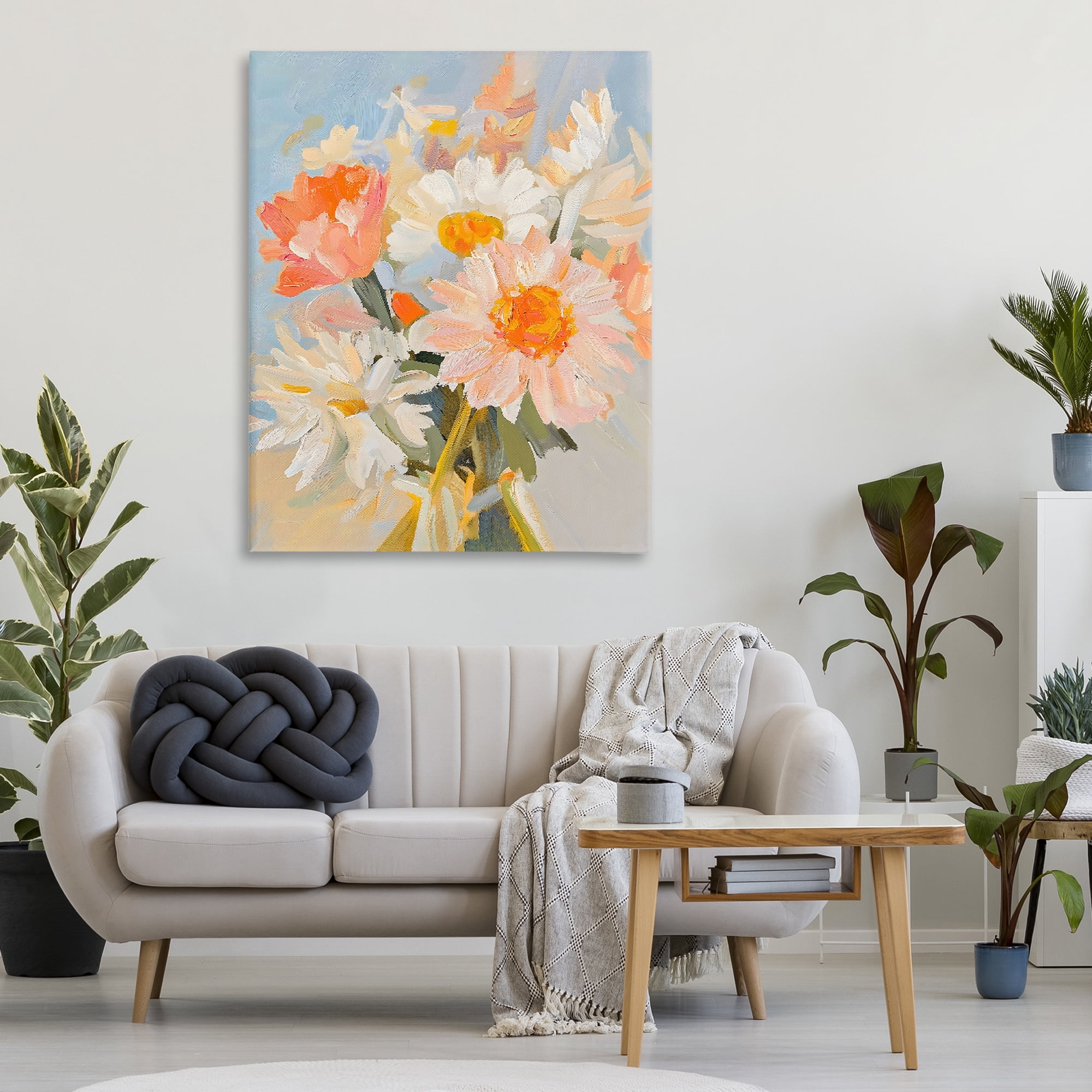 Stupell Industries Orange Spring Floral Bouquet Canvas Wall Art, design by The Prints Vibe