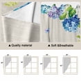 thumbnail image 5 of Blue Hydrangea Swag Curtains for Kitchen/Bedroom/Living Room, Linen Texture Butterfly Spring Floral Scalloped Curtains 63 Inch Long, Window Swag Topper Curtains Valances 2 Panels Set 36"x63", 5 of 8