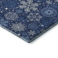 thumbnail image 3 of Addison Rugs Mayfield Premium Machine Washable Transitional Holiday Snowflake Navy Rectangle Rug, 10' x 14', 3 of 7