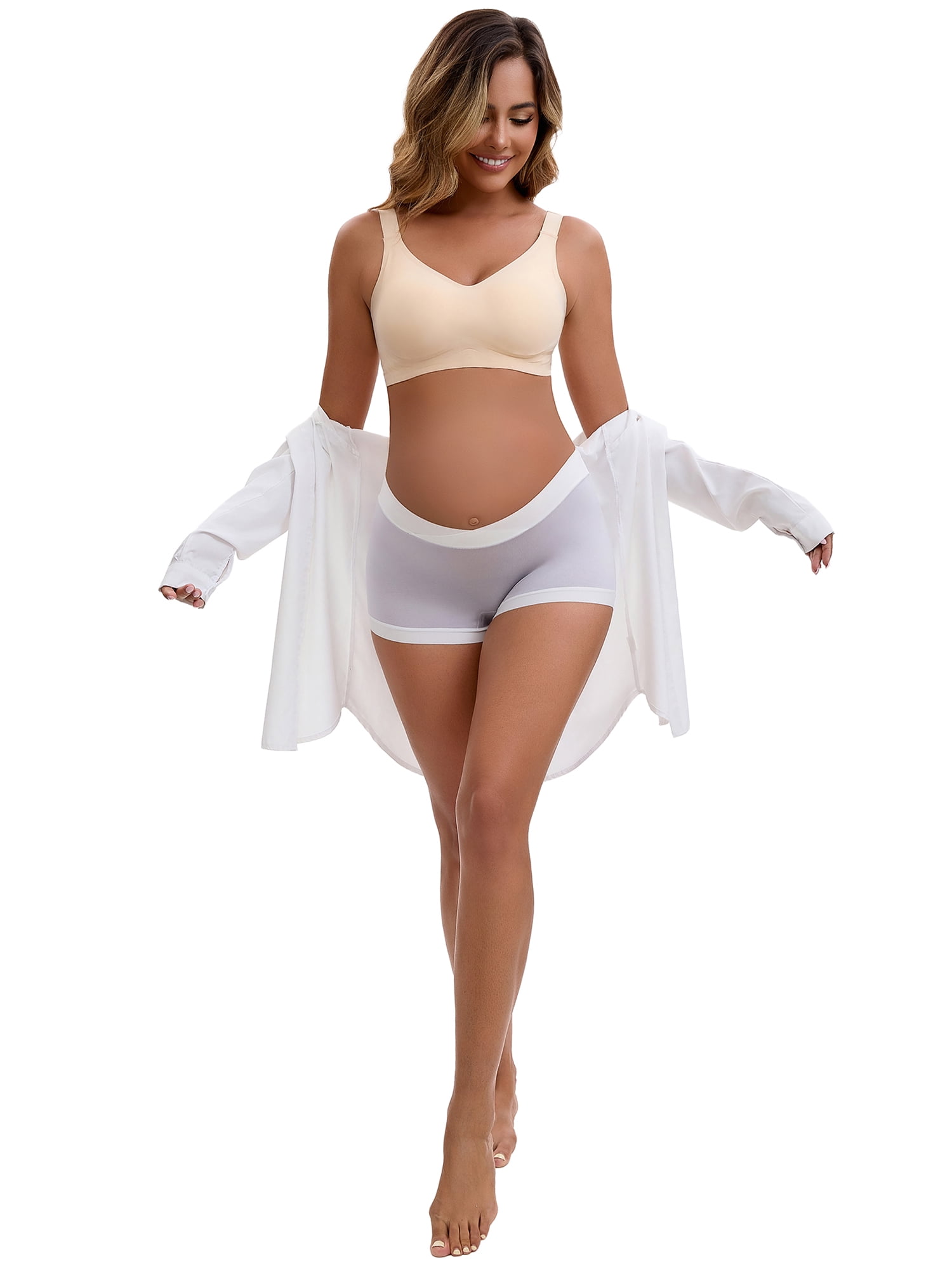 Unique Bargains Women's Low Waist Pregnancy Seamless Ladies Panties 2XL Purple