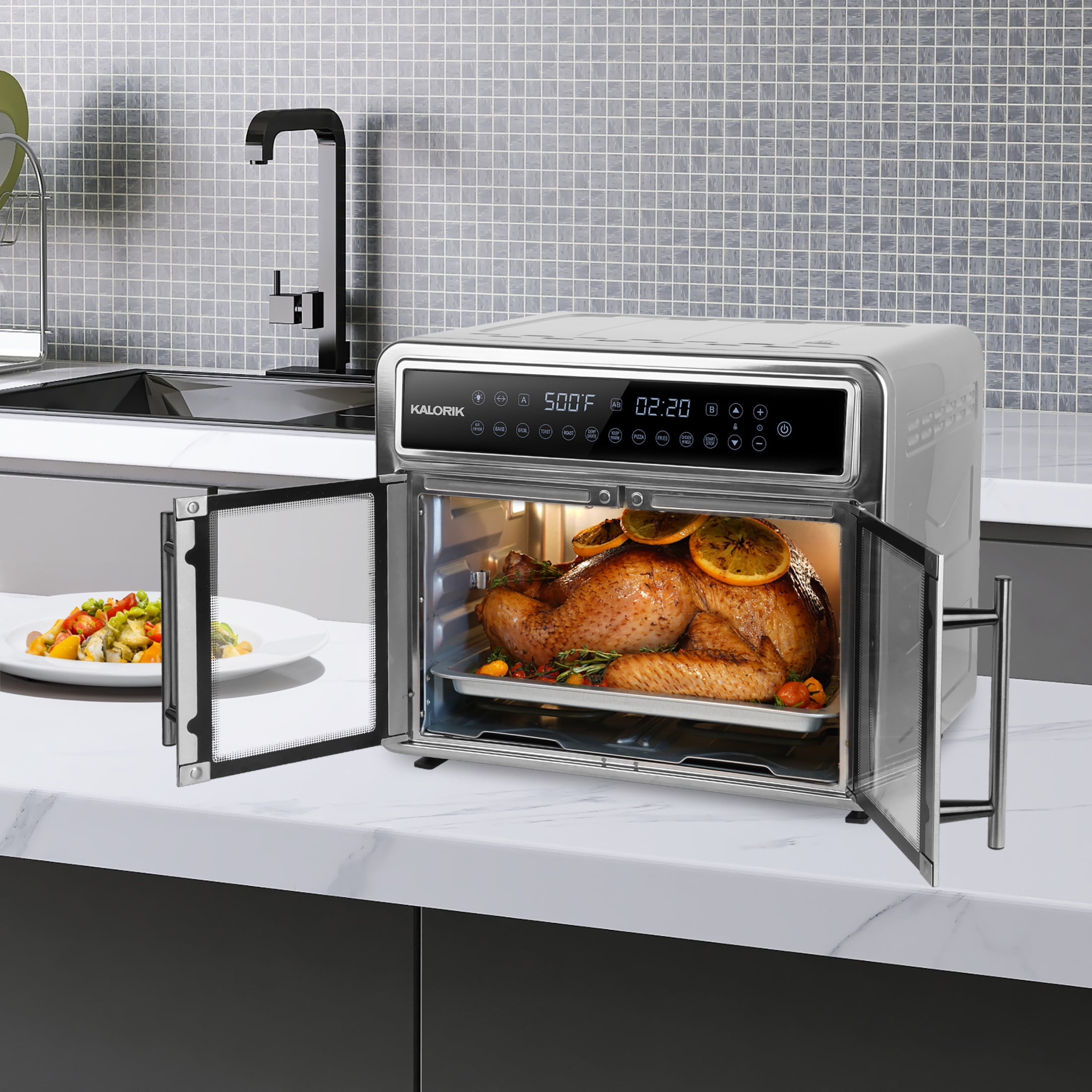 Kalorik MAXX 26 Quart Flex Trio Air Fryer Oven, in Stainless Steel (AFO 52295 SS)