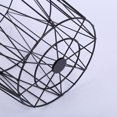 thumbnail image 4 of Black Metal Wire Basket Wooden Top Side Table Storage Loft Living Home Furniture, 4 of 5