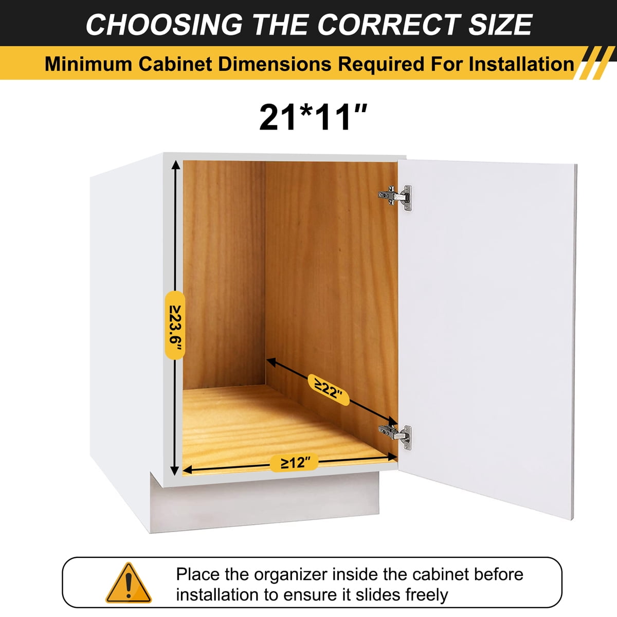 FULGENTE Pull Out 2-Tier Lid Cookware Cabinet Organizer