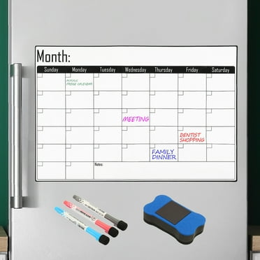 Uxcell 16.9" x 11.8" Magnetic Fridge Chore calendar, Daily Dry Erase Whiteboard