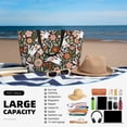thumbnail image 5 of Wukai Rabbits on Floral Print Zipper Bag,large Beach Tote Bag,Waterproof Sandproof Bag,Grocery and Picnic Tote Travel Bag, 5 of 5