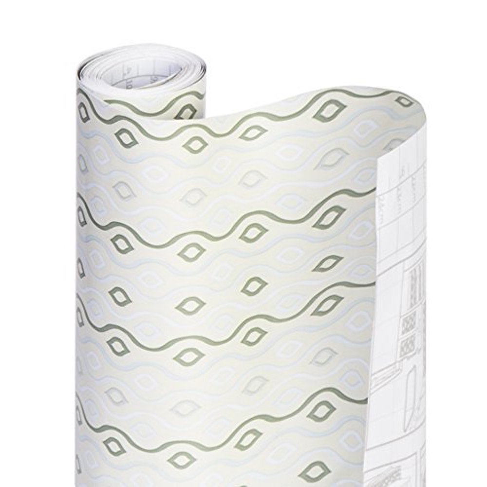 Smart Design Shelf Liner w/Decorative Adhesive Washable Cutable Material Non Slip & Peel