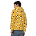 thumbnail image 4 of Honeii Cute Bee Butterfly Yelllow Print Hoodies for Men, Pullover & Full Zip, Breathable Zip up Hoodie, Sweatshirt-X-Large, 4 of 5