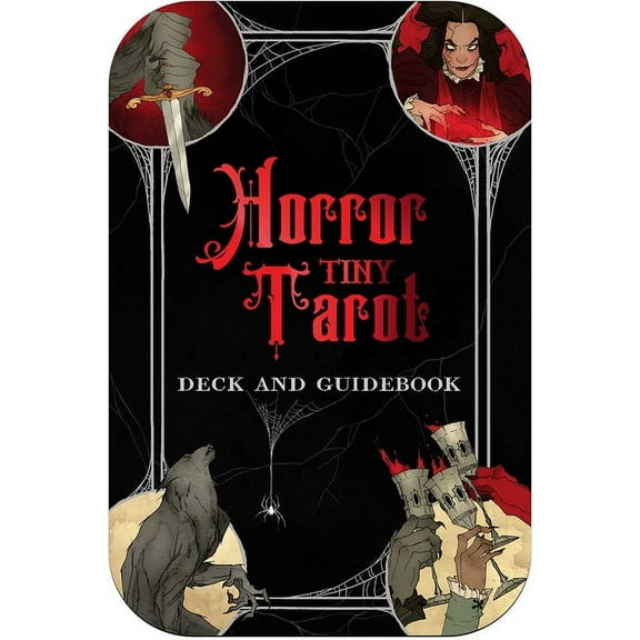 Horror Tiny Tarot Deck and Guidebook, (Hardcover)
