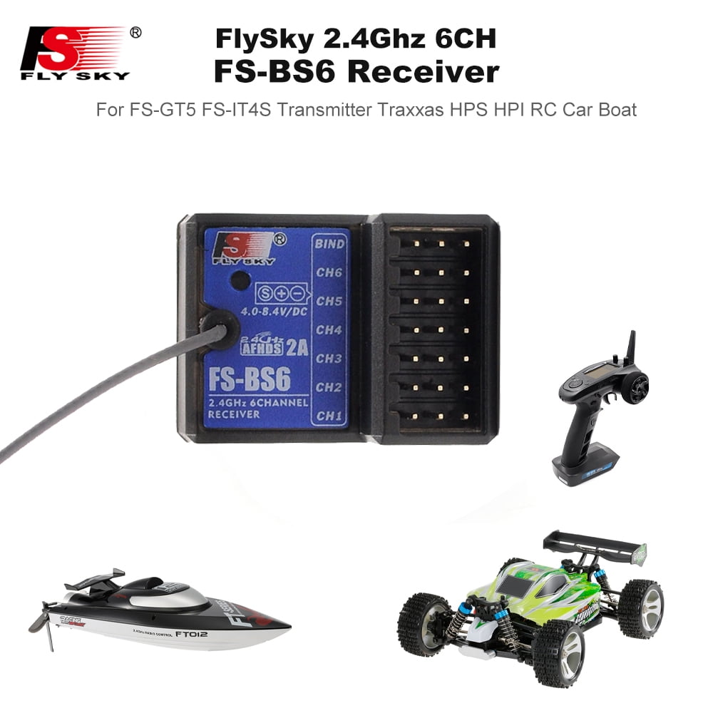 Flysky Receiver FS-BS6 2.4G 6CH AFHDS2 for Flysky FS-GT5 FS-IT4S for RC Car Boat