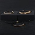 thumbnail image 3 of Pulseras de cuentas de oro, brazalete de moda con dijes de lujo, conjunto de pulseras apiladas reales para hombres y mujeres, el regalo perfecto para quienes amas, 3 of 5