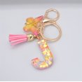 thumbnail image 1 of Llaveros acrílicos con letras de mariposa, llaveros de cristal con alfabeto inglés para mujer, anillo con borlas, soporte para llavero, accesorio de regalo colgante Tan Jianjun unisex, 1 of 2