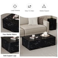 thumbnail image 5 of Faux Marble Coffee Table, Rectangle MDF Sofa Side Table for Living Room, Coffee Table Tea Table Center Table for Home, TV Table (Coffee Table - Black), 5 of 9