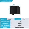 thumbnail image 2 of HKMGT 10W Modern Cube LED Outdoor Wall Sconce, Adjustable Light Angle, IP65 Waterproof, Black Aluminum Wall Wash 2 Pack, 2 of 10