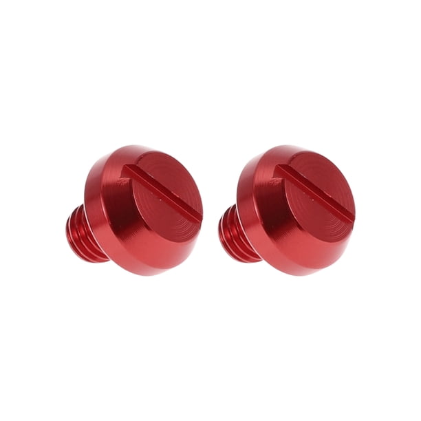 Tapones para agujeros de espejo de motocicleta Unique Bargains Rosca derecha M8x1.25 Tornillos de espejo retrovisor de motocicleta Rojo 2 Pcs