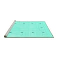 thumbnail image 2 of Ahgly Company Machine Washable Indoor Square Solid Turquoise Blue Modern Area Rugs, 4' Square, 2 of 4