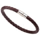 thumbnail image 4 of Pulsera de cuero para hombres y mujeres, brazalete informal con cierre de cuero PU Marrón, 4 of 7