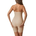 thumbnail image 3 of INSPIRE CHIC Women's Strapless Shapewear Tummy Control Bodysuit Mid Thigh Full Body Shaper with Built-In Bra S Beige, 3 of 6